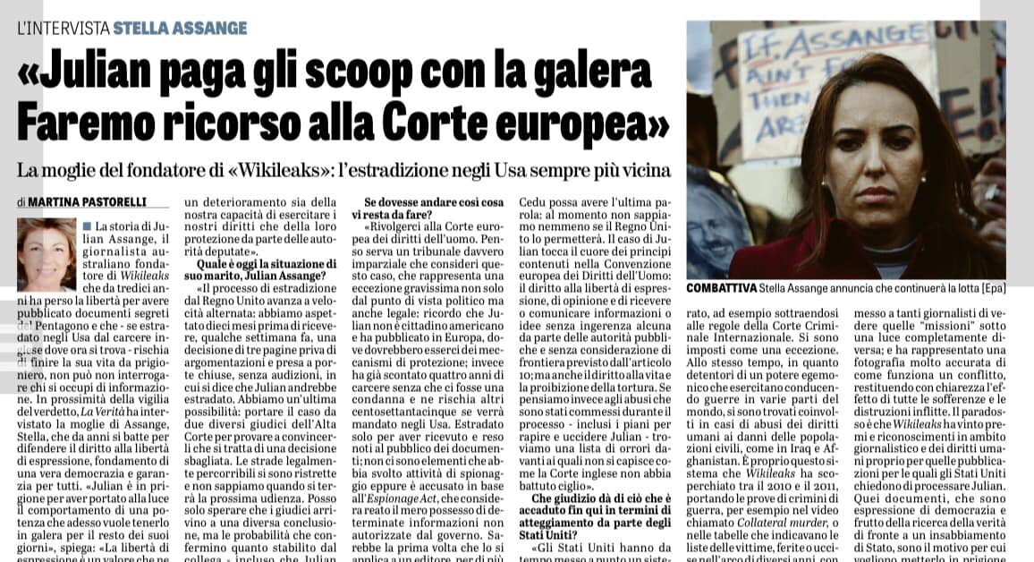 La Verità 29 giugno 2023 il blog di Martina Pastorelli